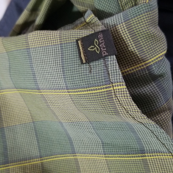 PrAna plaid button down shirt sz xl - Picture 5 of 13